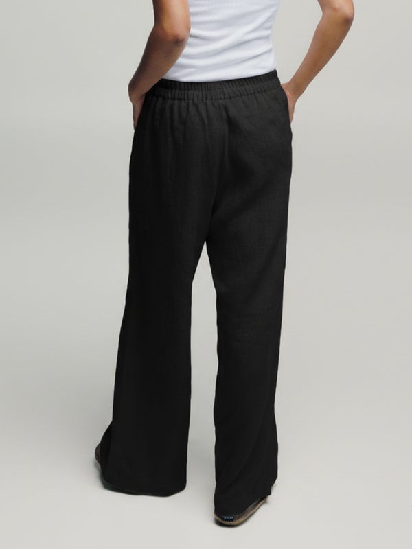 Kielo Linen Pants, black