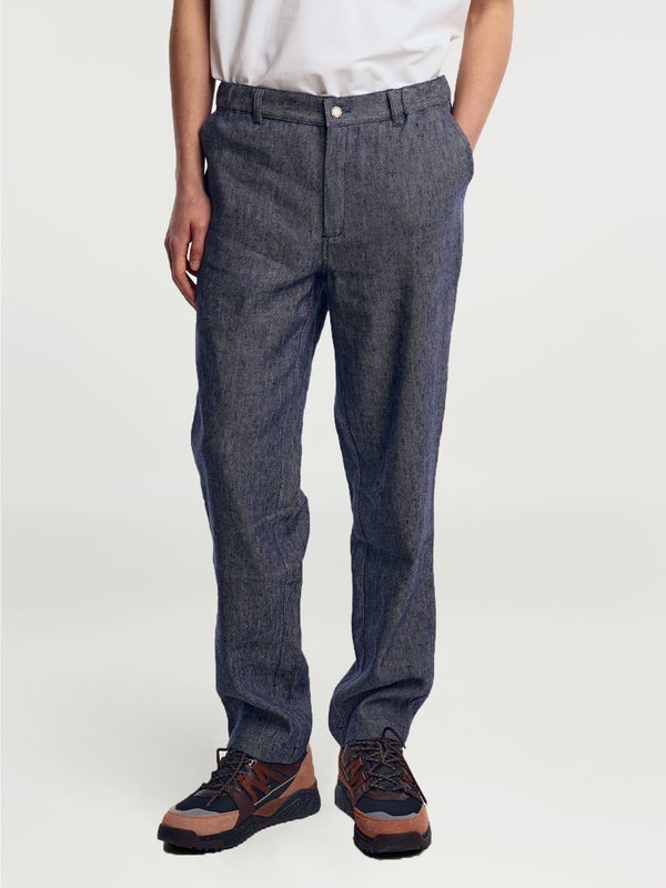 Ilmari Linen Chino Pants, denim blue