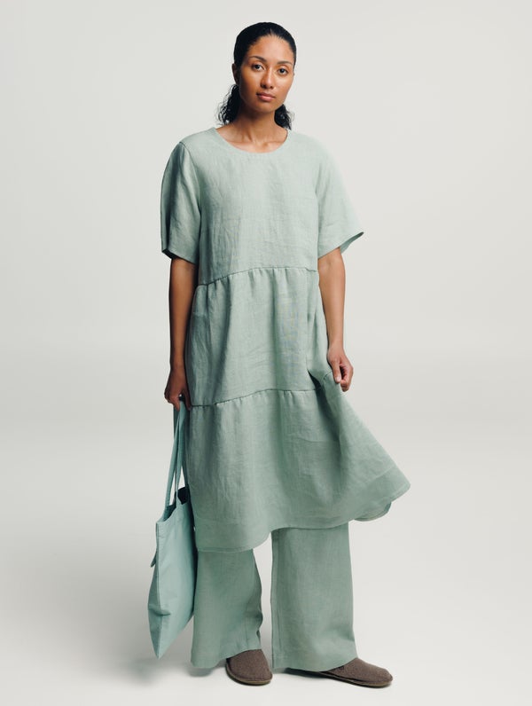 Selma Linen Dress, h2o