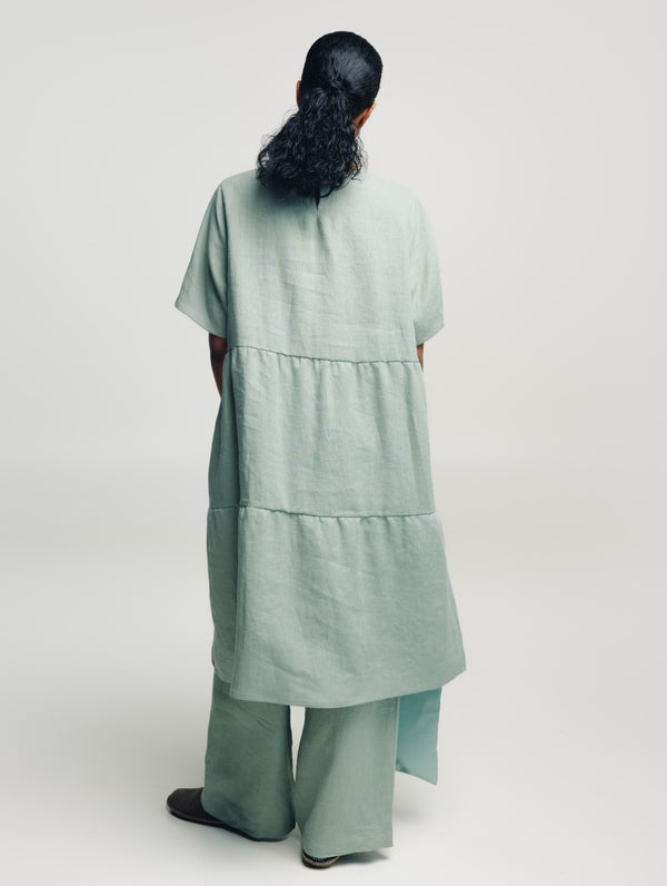 Selma Linen Dress, h2o