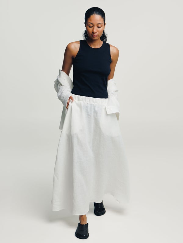 Nuppu Linen Dress, cream