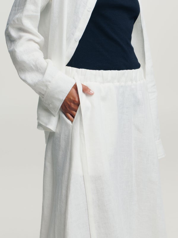 Nuppu Linen Dress, cream