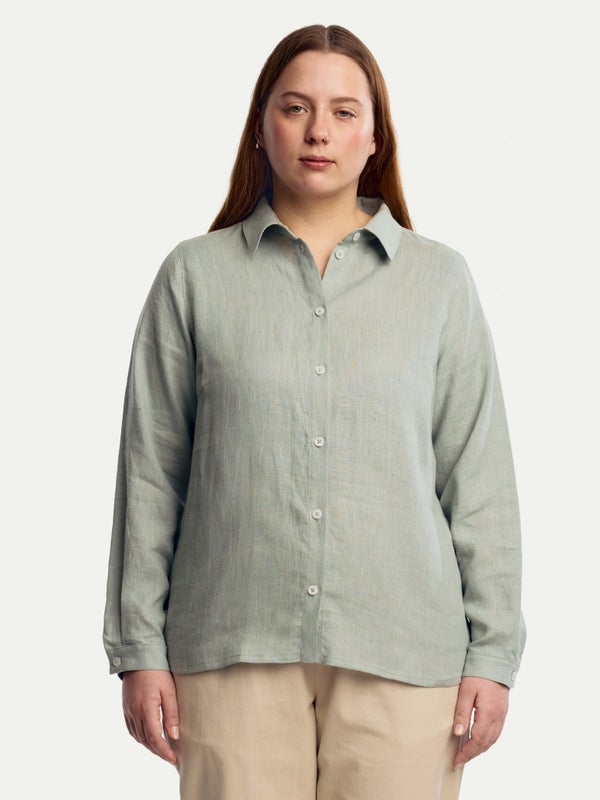 Alina Linen Shirt, h2o