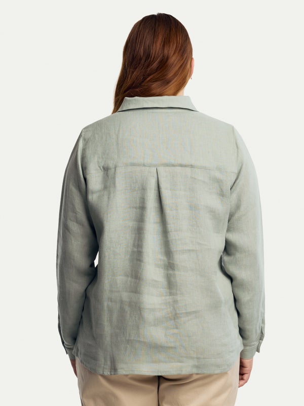 Alina Linen Shirt, h2o
