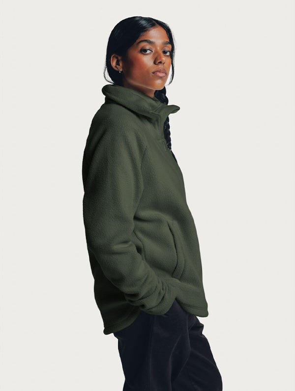 Aura Fleece Jacket, olive green