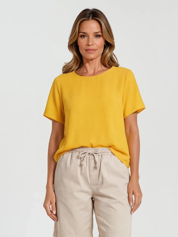 Essi Silk T-Shirt, tangerine