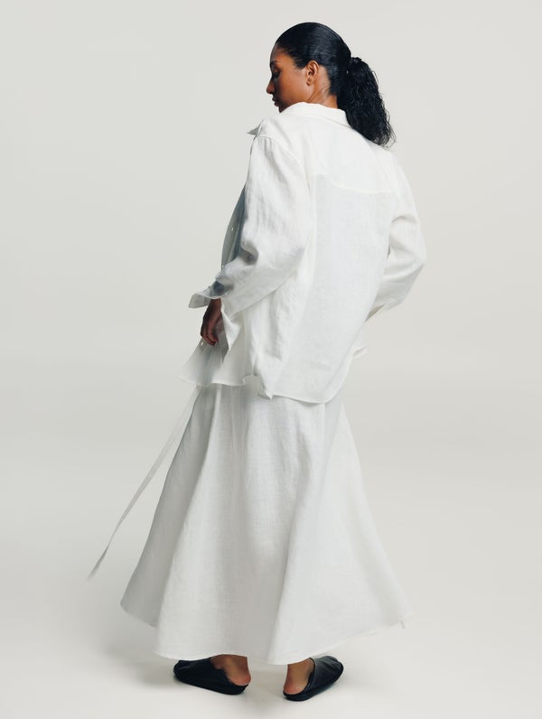 Alina Linen Shirt, cream