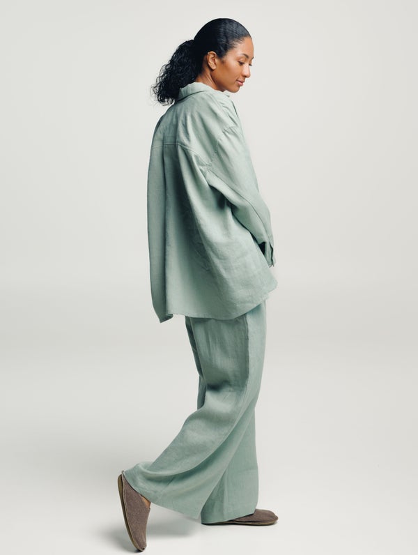 Alina Linen Shirt, h2o