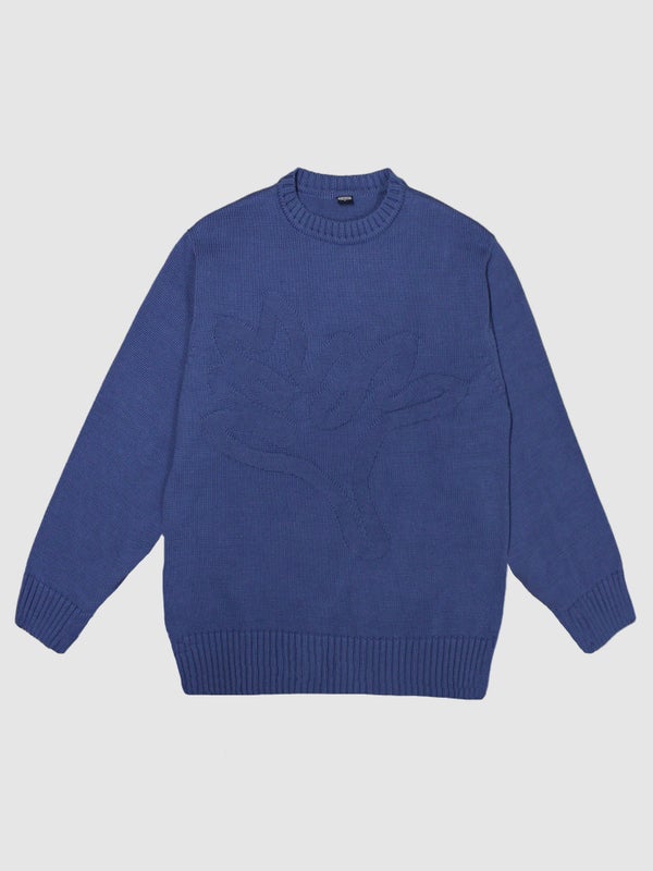 Kajastus Knit Sweater, night sky/coral pattern