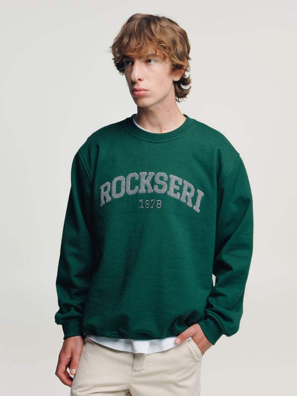 Aika Sweatshirt, dark green / chenille