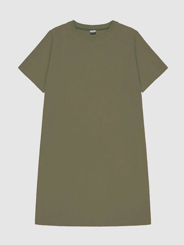 Henna T-shirt Dress, moss green