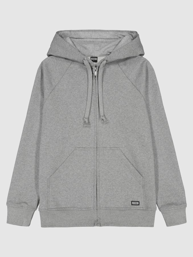 Mari Zipper Hoodie, light melange grey