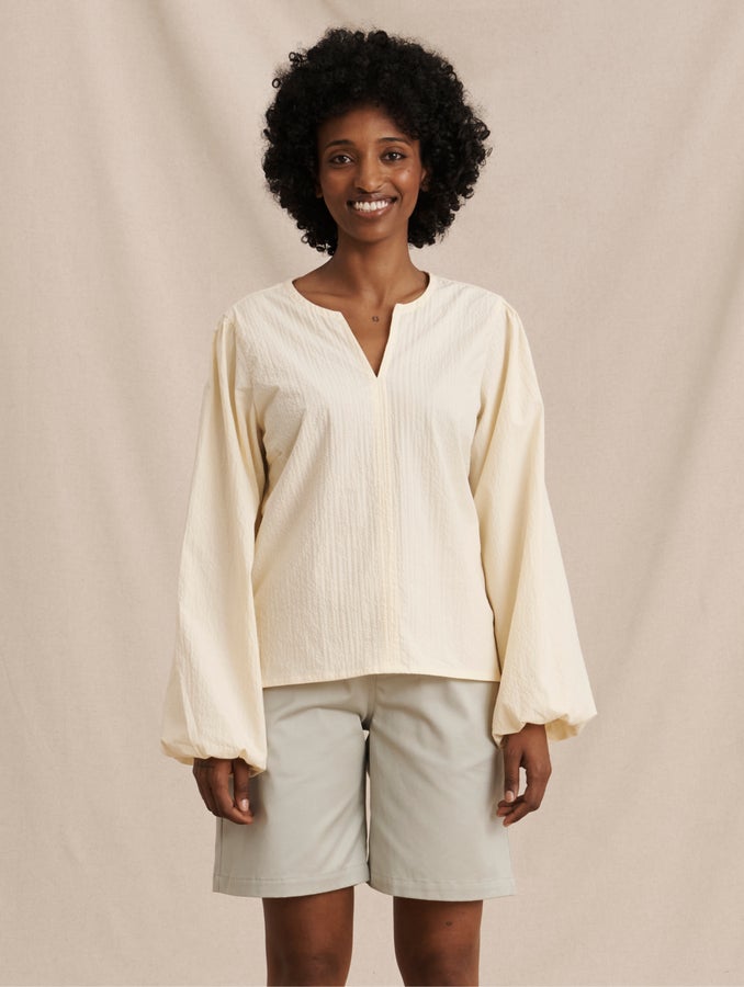 Olivia Blouse, pastel yellow