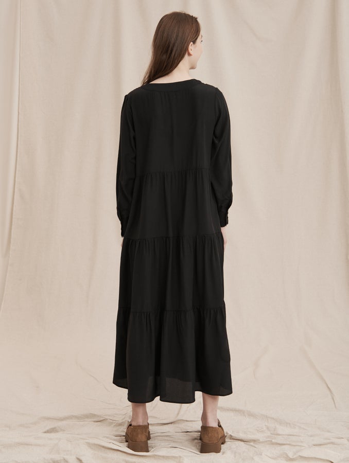 Silje Silk Dress, black