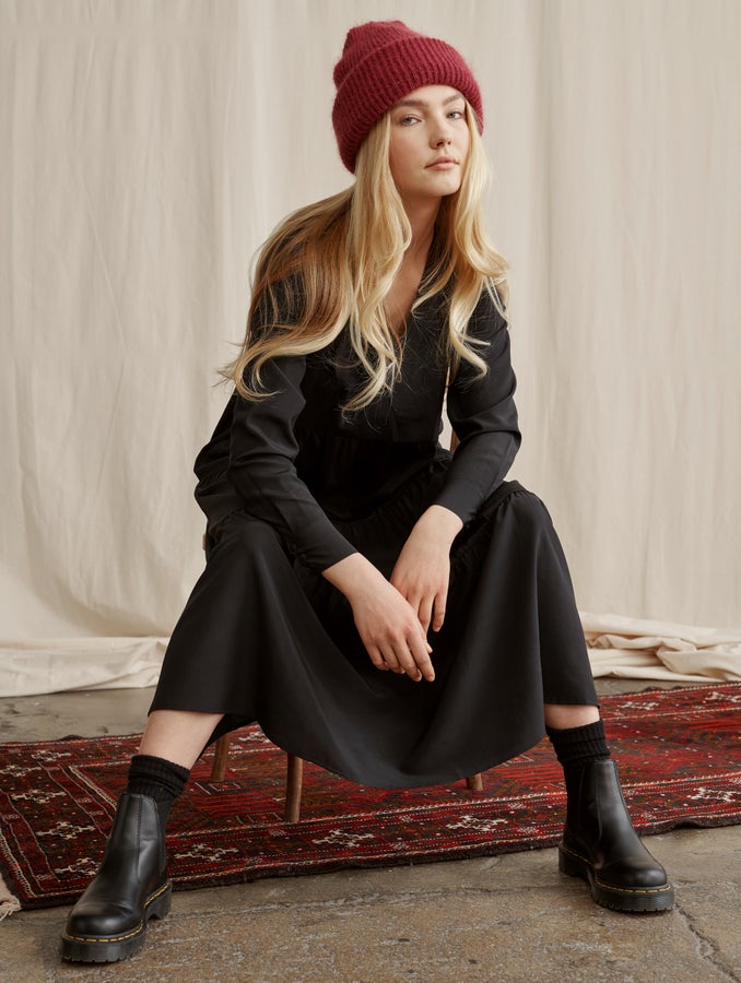 Silje Silk Dress, black