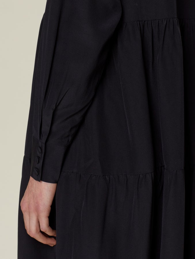 Silje Silk Dress, black