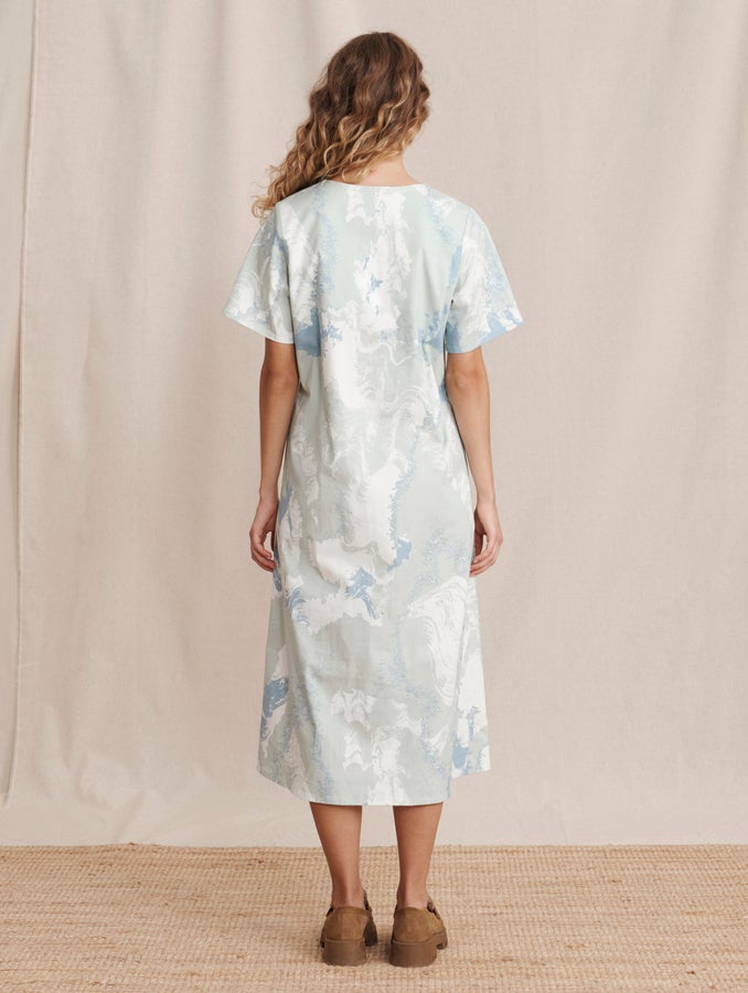 Vuokko Print Dress, Kainuun meri pattern