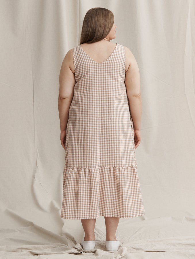 Janita Check Dress, cacao check