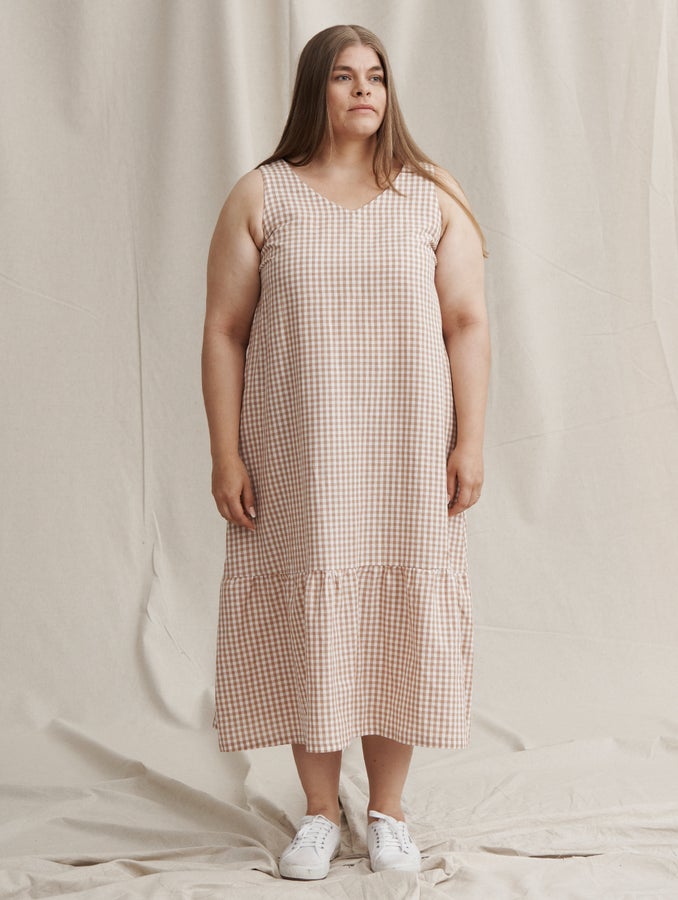 Janita Check Dress, cacao check