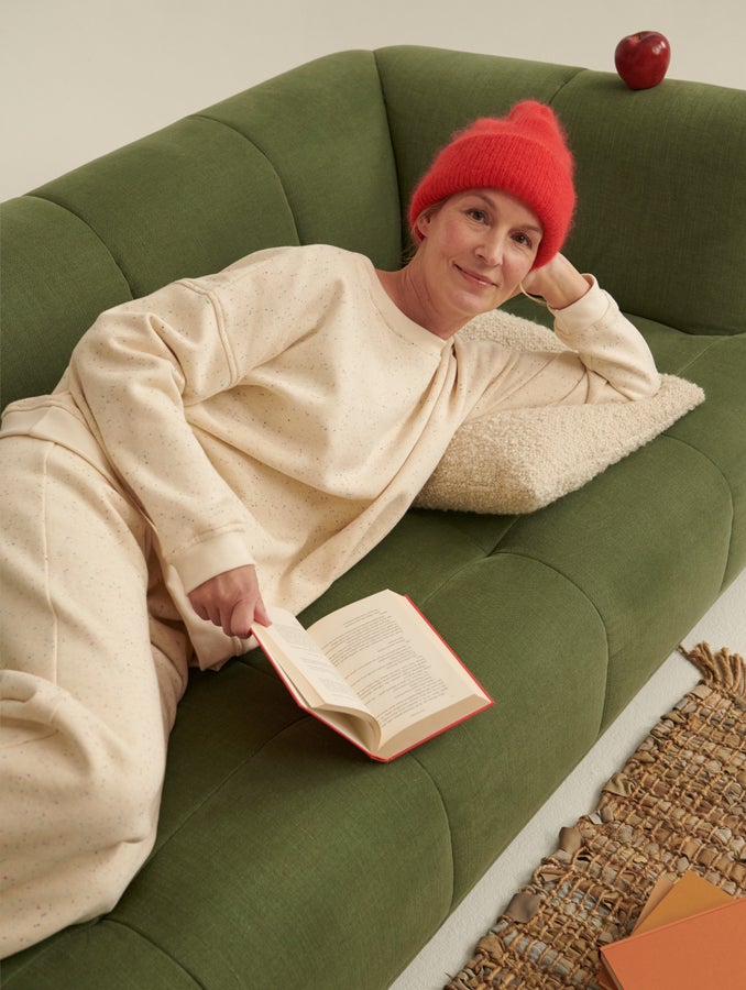 Malla Dot Sweatpants, dotted birch