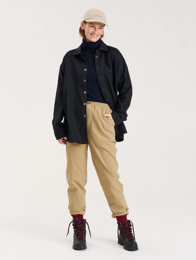 Horisontti Flannel Shirt, dark grey