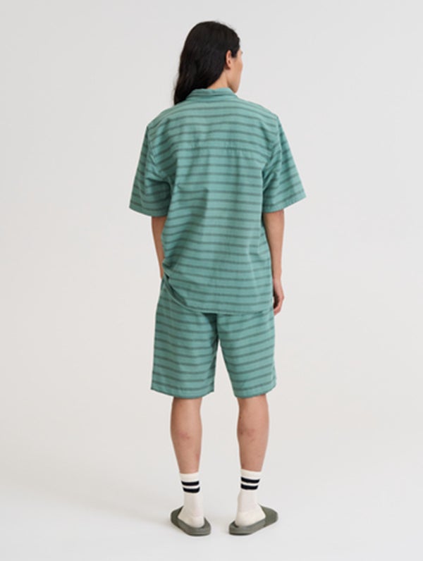 Neo Striped Shirt, sage green stripe