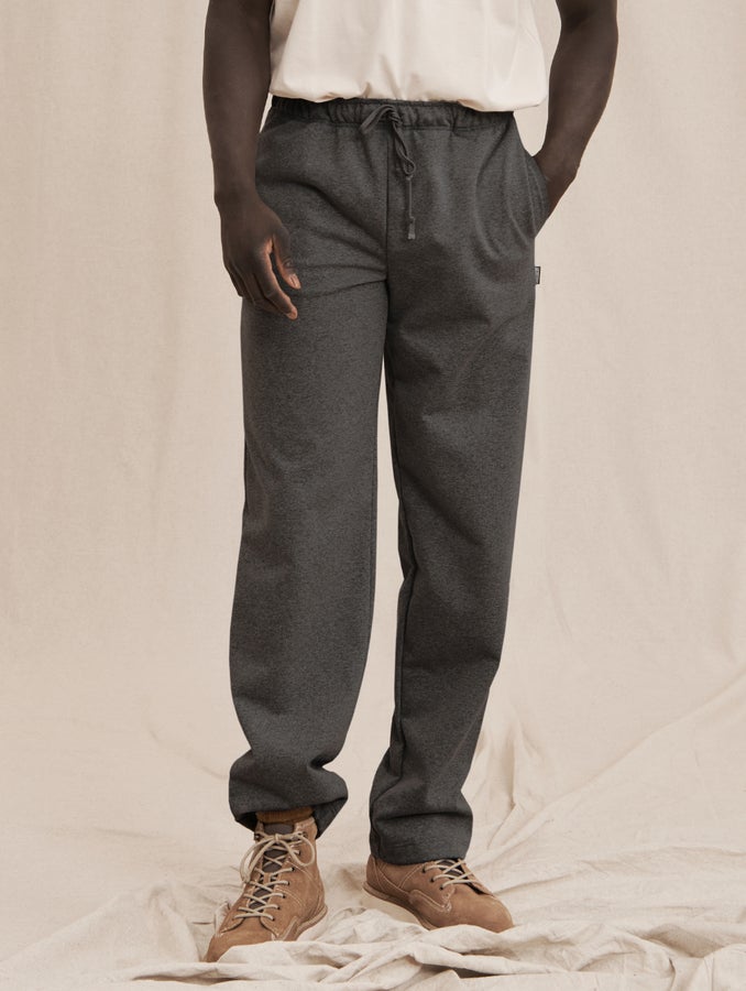 Straight-Cut Sweatpants, dark grey melange
