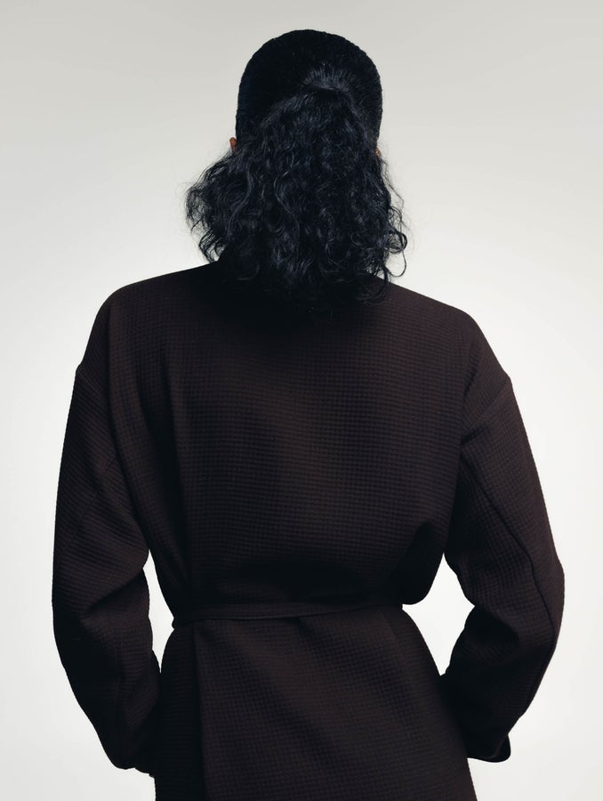 Selena Wool Blend Dress, black coffee